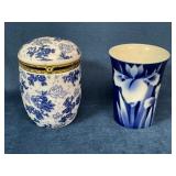 Decorative Blooming Fields Jar and In-Glaze Cerami