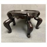 Chinese Black Laquer Wood Fish Bowl or Vase Displa