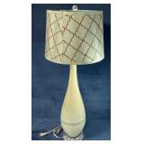 Modern Frosted Glass Table Lamp with Patterned Sha