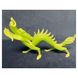Bright Green Resin Dragon Figurine