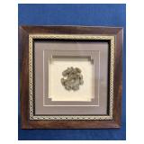Framed Stone Carving Artwork, 8.5"x8.5"
