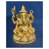 Bronze Gold-Tone Ganesh Statuette