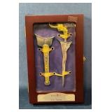 Decorative Malaysian Kris Dagger Set in Display Ca