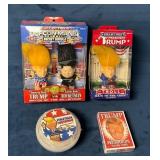Trump Collectibles Including Troll Doll, Action Fi