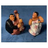 Ceramic Jazz Musician Salt and Pepper Shakers Set