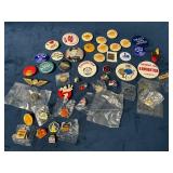 Vintage Pins and Buttons Featuring Exhibitor, Hard