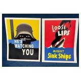 Reproduction World War II Posters, Set of Two