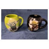 Two Yoda-Themed Ceramic Star Wars Mugs