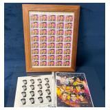 Framed Elvis Presley Commemorative Stamps with Add