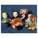 Six Monster Plush Toys Featuring Classic Character