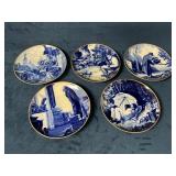 Five Royal Copenhagen Blue and White Decorative Pl