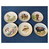 Six Wildlife-Themed Decorative Plates