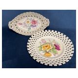 Two Coordinated Hand-Painted Porcelain Pieces, Inc