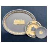 Three Wedgwood Jasperware Pieces Featuring Relief