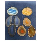 Agate Stone Suncatchers, Approximately 15 Inches L
