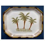 Palm Tree Serving Platter, 16' x 12.5', Ceramic