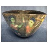 Polia Pullin Three-Sided Ceramic Bowl with Figural