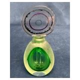 Signed Art Glass Perfume Bottle Dated 1902