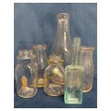 Vintage Bottles Featuring Dairy and Apothecary