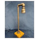 Industrial Pipe Lamp with USB Port, 23' High