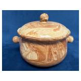 Emil Cahoy Covered Pottery Dish Made in Colome, SD
