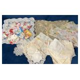Vintage Handkerchiefs and Lace Doilies