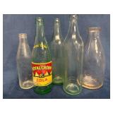 Vintage Glass Bottle Lot Featuring RC Cola and Cok