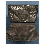 Two Vintage Evening Bags with Metallic Designs