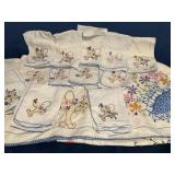 12 Cross Stitch Napkins and 64ï¿½ï¿½x64ï¿½ï¿½ Tablecloth f