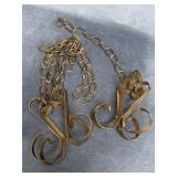 Iron Hanging Rack Components with Decorative Scrol