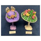 Two Age of Elegance Hat Figurines by Willow Hall