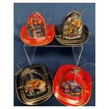 Four Bradford Editions Ceramic Ornaments Honoring