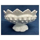 Fenton Hobnail Milk Glass Taper Holder