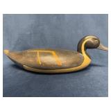 Handcrafted Wooden Duck Decoy with Painted Details