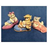 Three 'Kitties in Shoes' Figurines by Priscilla Hi