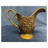 Decorative Brass Pitcher with Cherub Motif, Made i