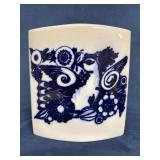 Rosenthal Blue and White Vase with Floral Design