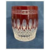 Waterford Clarendon Ruby Red Cut to Clear Double O