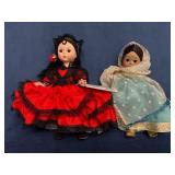 Two Madame Alexander Dolls: India and Spain in Ori