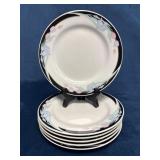 6 Caravel by Excel 7' Plates with Floral Design