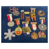 12 International Medals with Ribbon Attachments