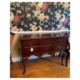 Four-Drawer Buffet with Brass Accents and Wooden F
