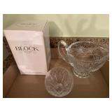 Three Block Crystal Pieces with Original Box