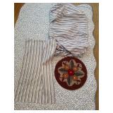 Twin Size Coverlet, Fitted Sheet, Pillowcase, and