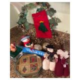 Christmas Decor Including Figurines, Ornaments, an