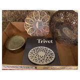 Silverplate Lot: 3 Trivets and a Coaster Set