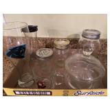 Glassware Including Glasses, Mason Jars, and Candy