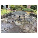 Outdoor Metal Patio Table and Four Chairs Set