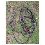 Black and Yellow Reinforced Garden Hose with Metal
