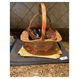 Two Sets of Placemats, Two Wicker Baskets, and Ass